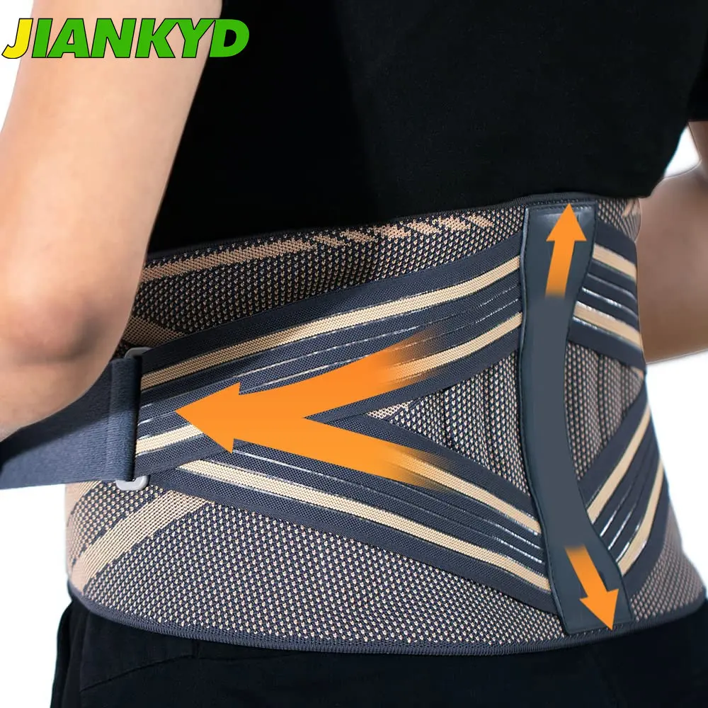 

JIANKYD 1Pcs Back Brace Support Belt,Lumbar Support for Lower Back Pain Relief for Herniated Disc Men & Women Work & Daily Use