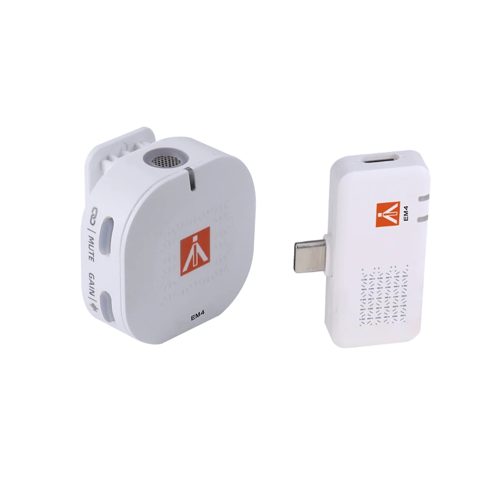 

EM2 Mini Wireless Microphone Kit with Type C Charging Case Compatible with Mobile Phone for Interview Live Streaming