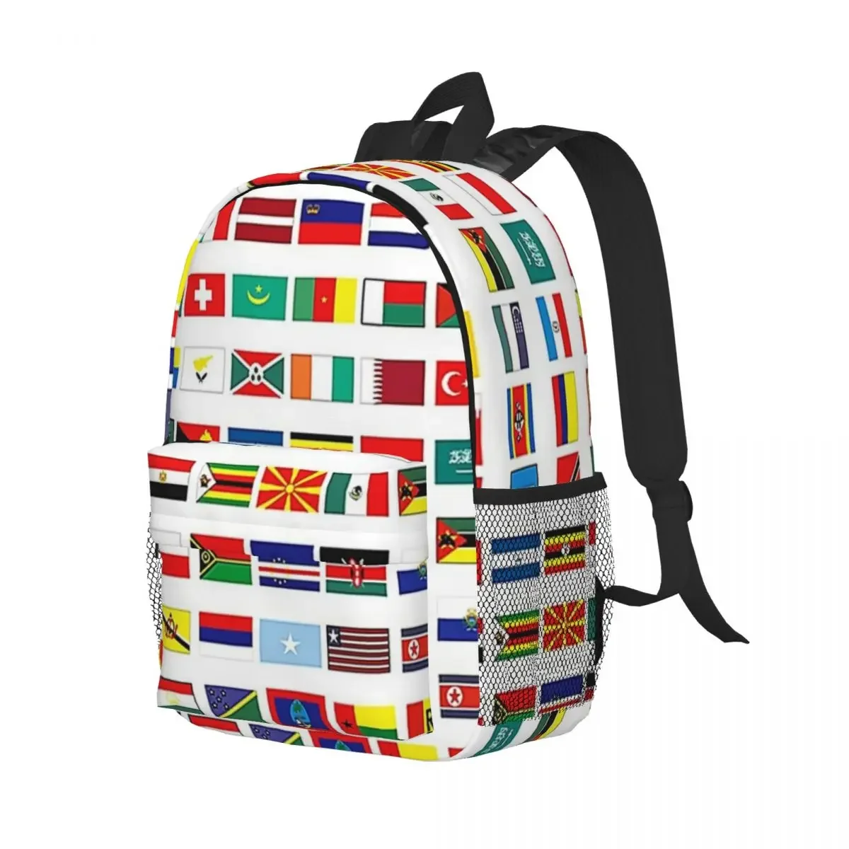 Sacs à dos Drapeaux du Monde pour Garçons et Bol, Cartable Tendance pour Étudiants, Sac à Dos de Voyage, Sac initié, Grande Capacité