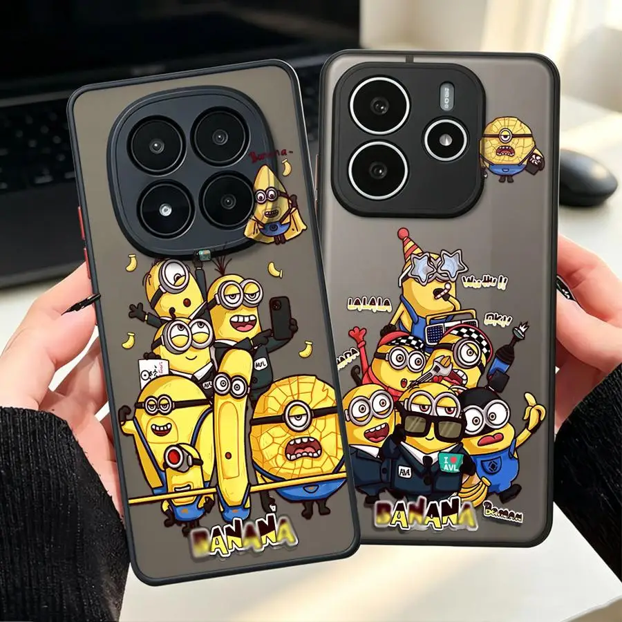 Милый креативный чехол M-Minions для Xiaomi Redmi Note 15 13 14 Pro Plus 12 10 14C A4 11 13C 15C 9S, задняя крышка-накладка для телефона