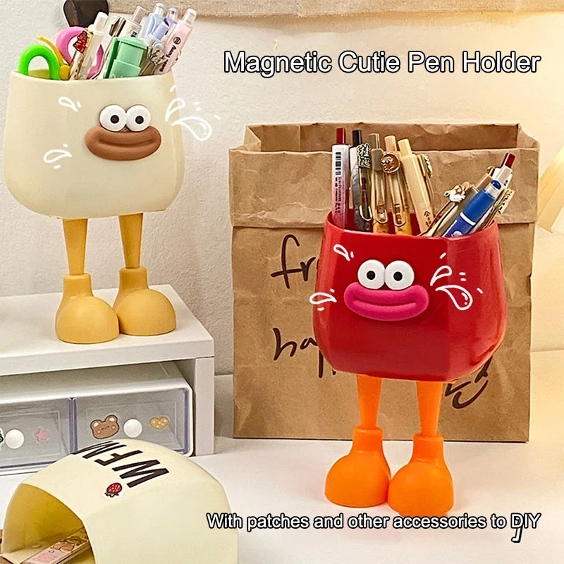 Magnetic Cutie Big Mouth Sticker Pen Holder