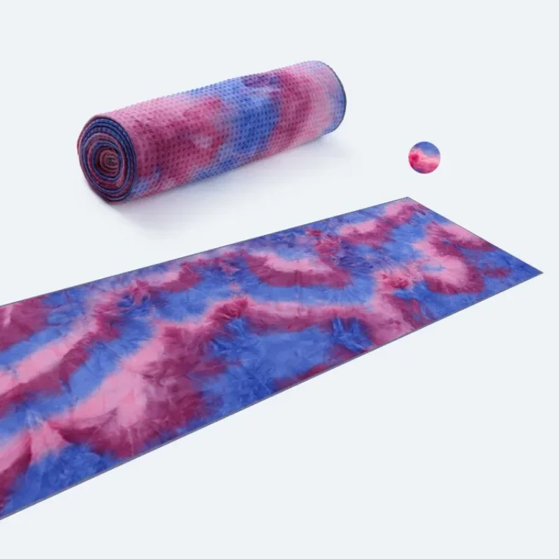 Outdoor fitness towel tie-dye non-slip sports towel yoga sweat towel ultra-light fitness pad printed tie-dye