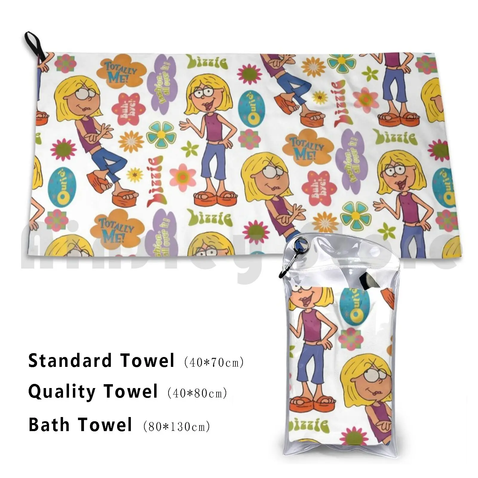 Lizzie Mcguire Flowers Custom Towel Bath Towel Lizzie Mcguire Hilary Duff Wool Evenstevens Nobulliying