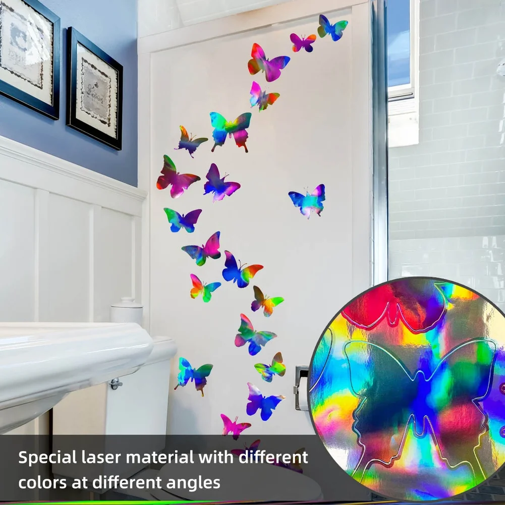 Indoor Wall Stickers with Dynamic Color and Clean-Line Plant Flower Designs for Home Office and Retail Environments