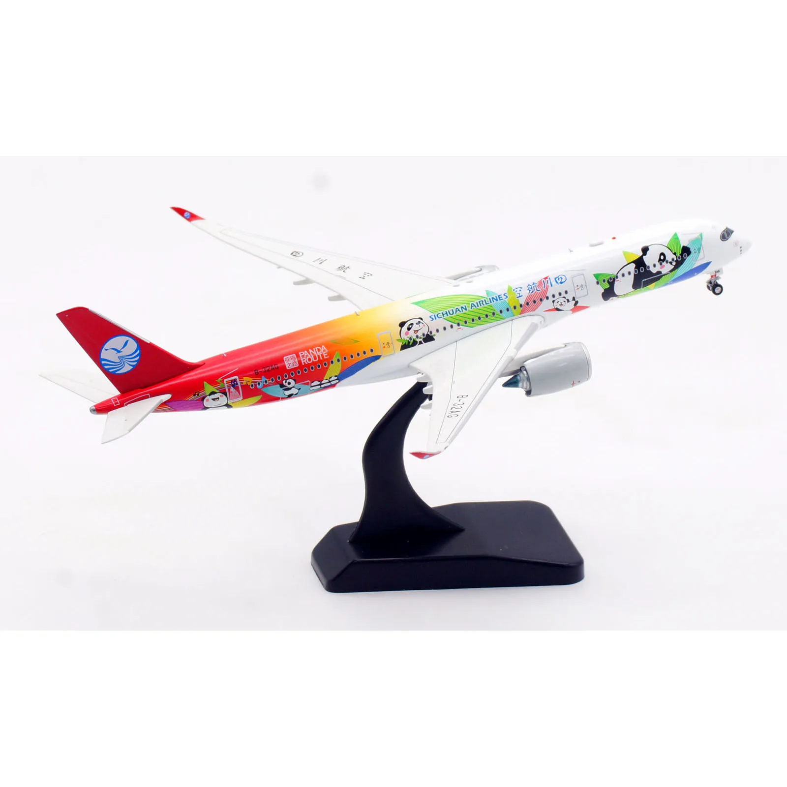 

AV4204 Alloy Collectible Plane Gift Aviation 1:400 Sichuan Airlines Airbus A350-900 Diecast Aircraft Jet Model B-32AG +Tractor