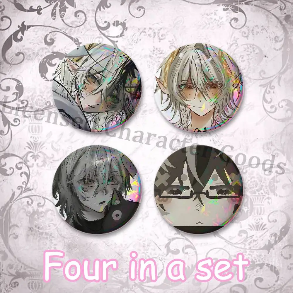 S-Saparata 58mm Classic Tin Badge 2.25 Inch Holo Baji Kawaii Round Button Pin for Collectible