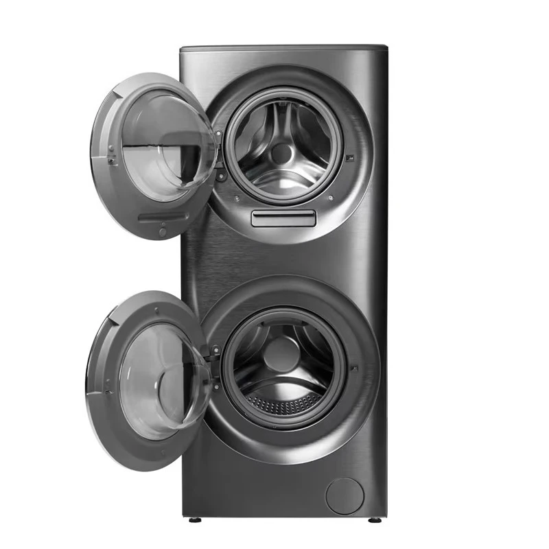 

Stacked Kit Washing Machine Front Loading 15KG With Dryer Inverter 1400RPM LED Display Support AI Smart Wash 15 Mins Quick Wash