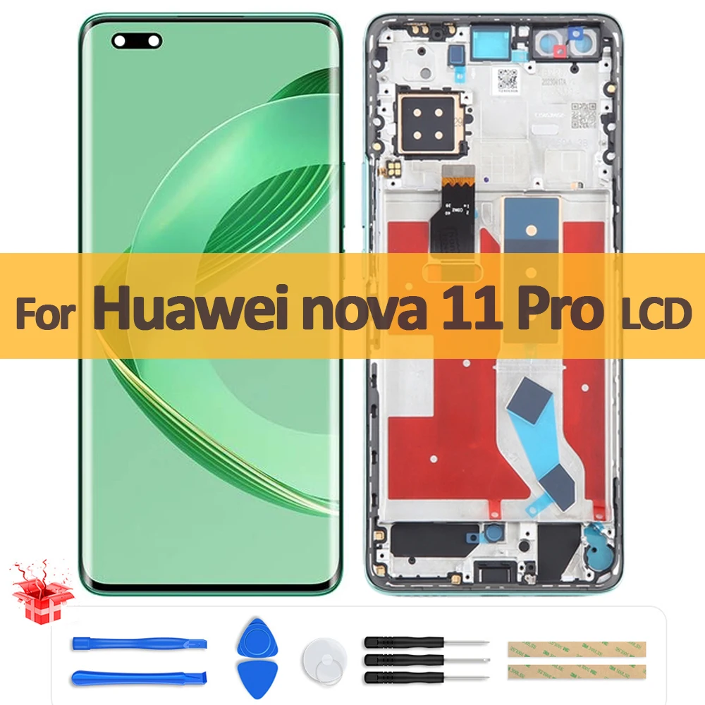 

6,78 "Оригинальный ЖК-дисплей для Huawei Nova 11 Pro, ЖК-дисплей, сенсорная панель, дигитайзер в сборе для Nova 11 Pro, GOA-AL80 LCD