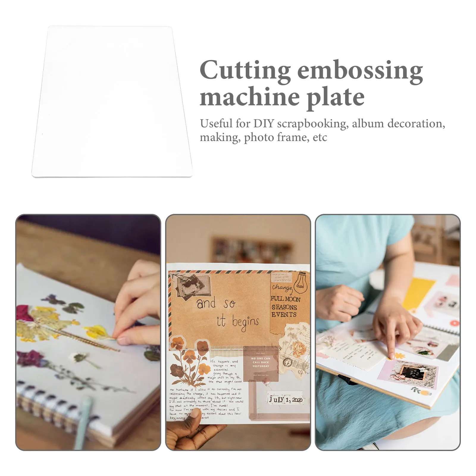 

Acrylic Embossing Mat Die-Cutting Machine Replacement Plate for Scrapbooking DIY Crafts Cutting Accessories for Extended