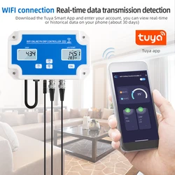 3 in1 WiFi Digital PH ORP Temp Meter Tester di qualità dell'acqua Online Remote multifunzione Smart Monitor Tuya APP Control EU Plug