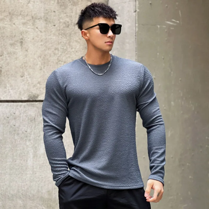 

2025 autumn and winter warm round neck men's casual sports trend loose plus size pullover muscle loose snake print hoodie long