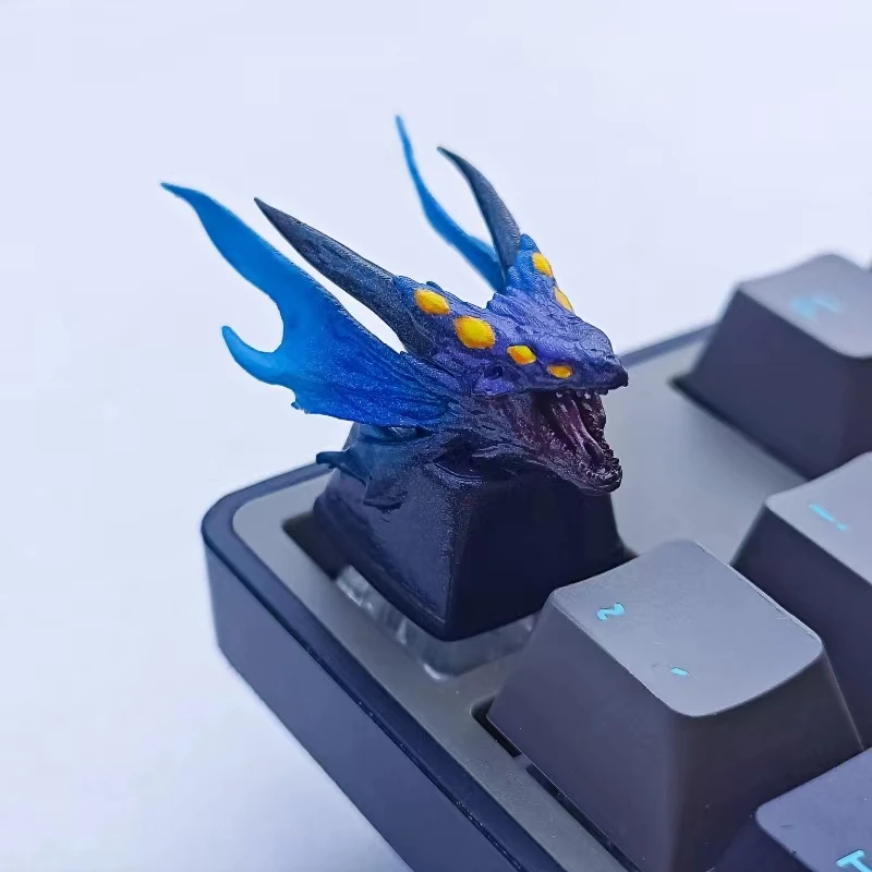 Point MonsterHunter Dragon Anime Artisan Keycaps 3D Customization Handmade Gaming Decoration KeyCap for Mechanical Keyboard Gift