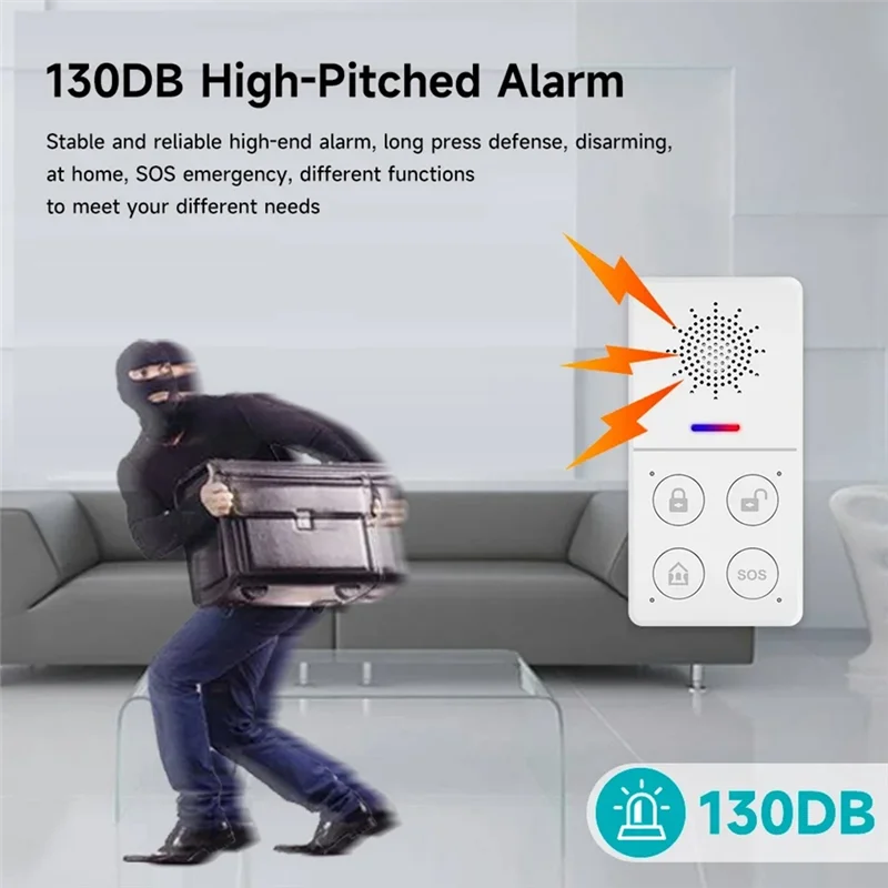 

DIGIT-Tuya Wi-Fi умная сигнализация 433M охранная сигнализация хост Smart Life управление приложением беспроводной комплект домашней сигнализации защита