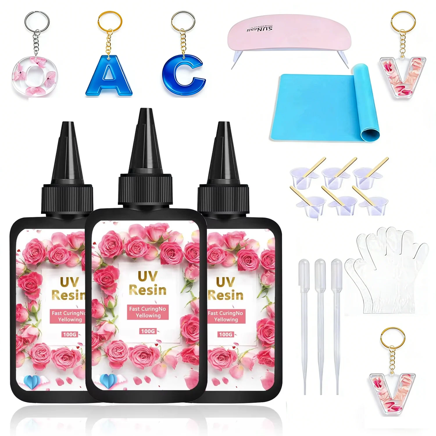 

Valentine's Day limited edition rose UV glue, quickly cure and use your memories to create a unique Valentine's Day gift for you