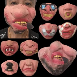 Latex Half Face Masks Adult Clown Mask Horrible Masks Humorous Funny Elastic Band Faced Mask Halloween Party Cosplay Props