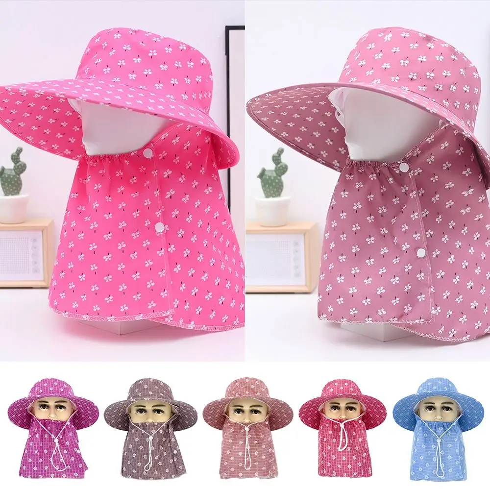 Sweet Face Mask Sunshade Hat Sunshade Shawl Tea Picking Hat Worker Dust Dust Prevention Neck Protection Travel