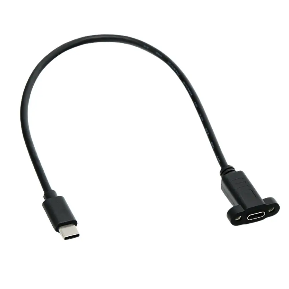 USB Typ-C Verlängerungskabel (männlich zu weiblich) mit Schraublöchern zur Panelmontage, 17mm Abstand, Hochgeschwindigkeits-Datenübertragung und -Ladung – Detail 8