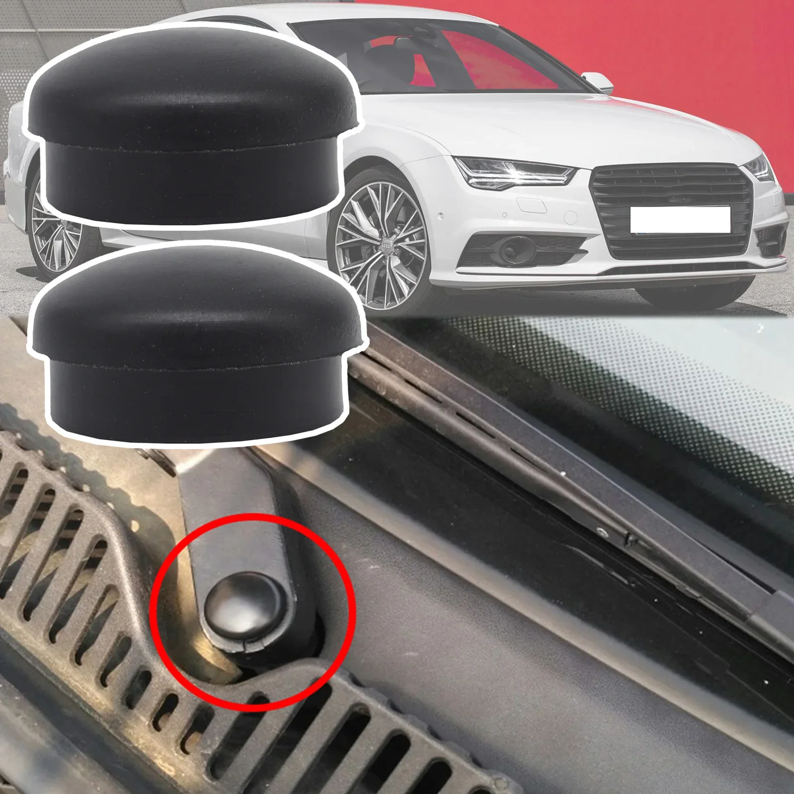 For Audi A7 A8 D2 D3 D4 D5 Q3 8U Q5 8R Q7 4L 4M TT 8N 8J R8 RS3 RS5 Car Front Windshield Wiper Arm Nut Cap Bolt Rocker Cover