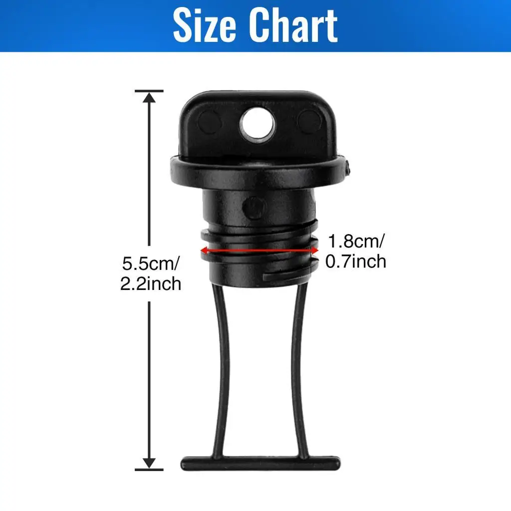 Boat Hull Drain Plug Plastic Stopper for Marine Yacht Dinghy Kayak Canoe Accessory Leak Prevention Boat Stuff Supplies view 3