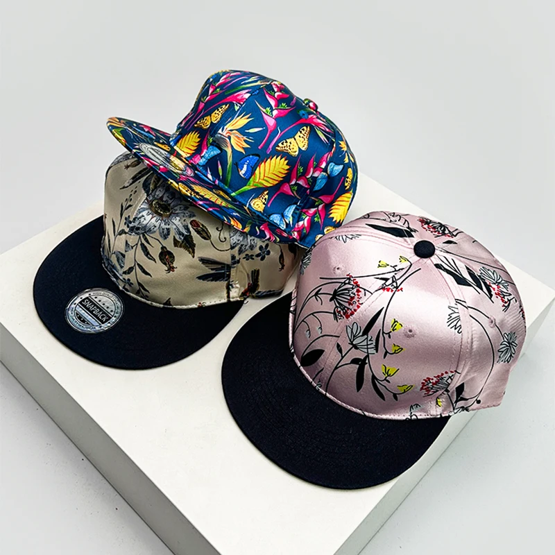 

New Unisex Bandhnu Colorful Flowers Leaves Baseball Hats Breathable Hip Hop Sunshade Peaked Caps Versatile Fashion Color Block