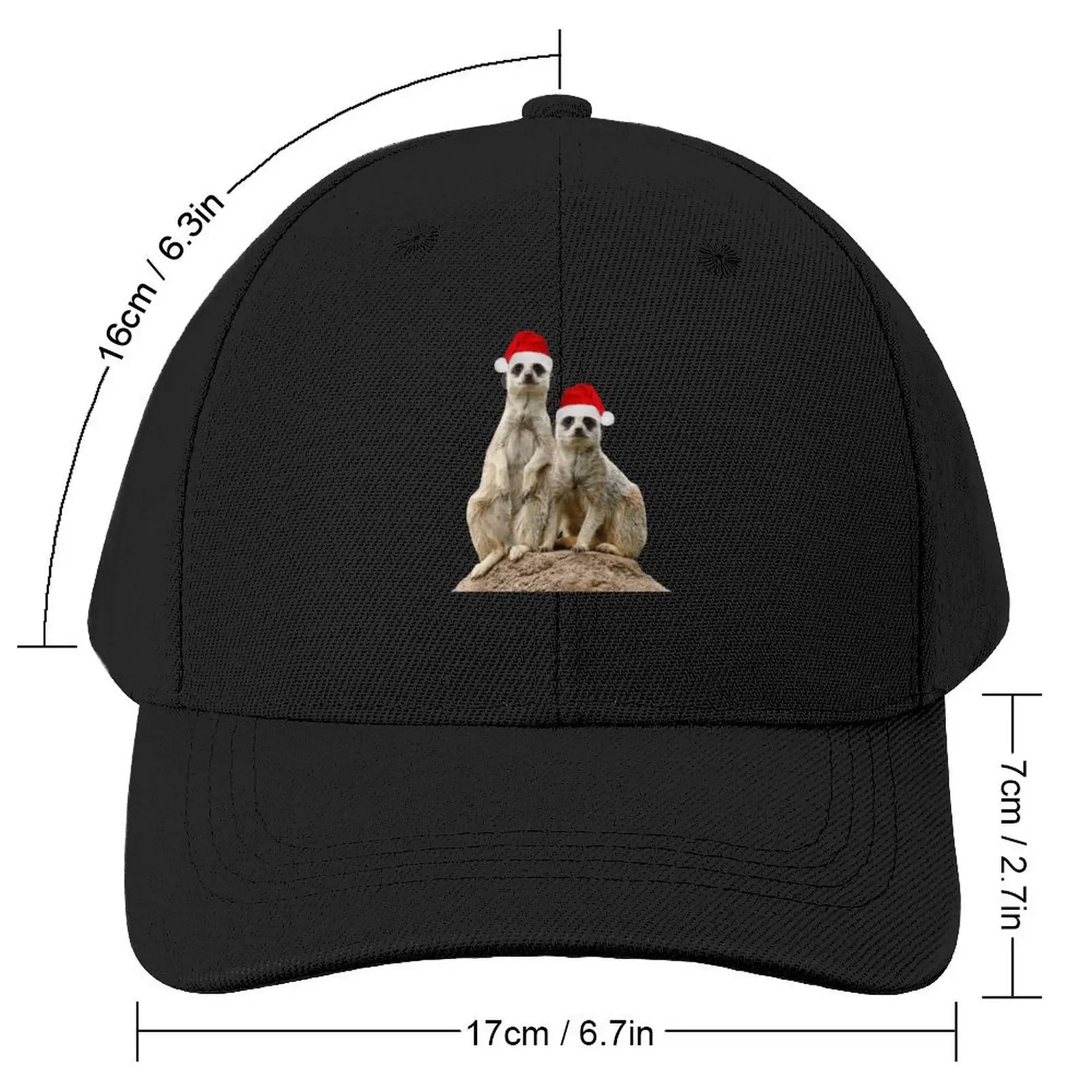 Merry Christmas Meerkats Baseball Cap Hat men funny hat Custom Cap Ladies Men's