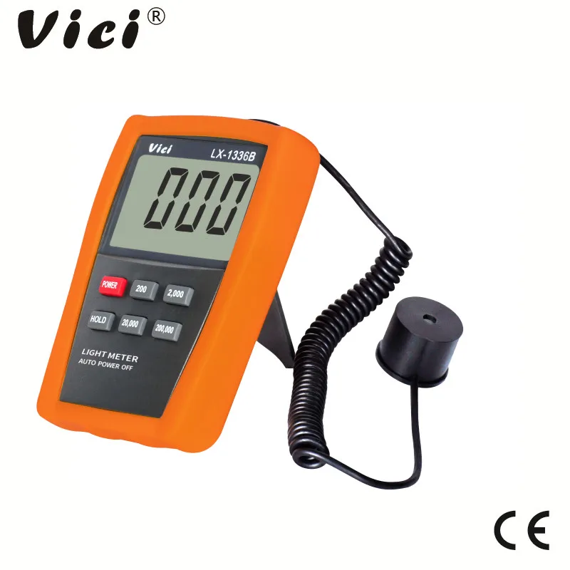 Vici LX1336B LCD Digital Lux Meter 10-200000 cd/m2 Light Meter Linear UV Brightness Detector For Eye CRT TV LED Screen Data Hold