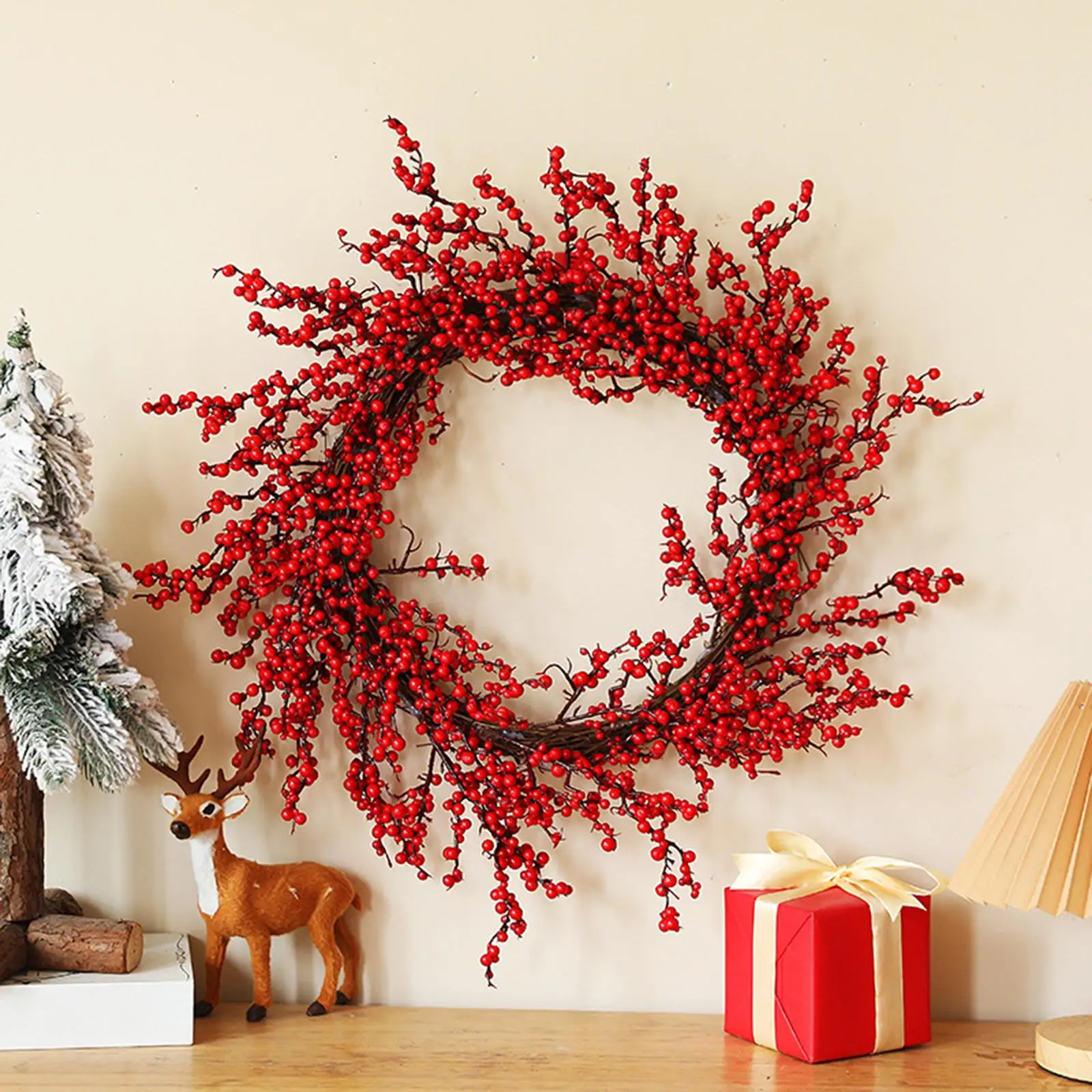 

Christmas Wreath Artificial Wreath Decorative Hanging Ornament Christmas