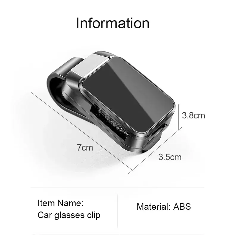 حامل نظارات السيارة الشمسية حاجب الشمس النظارات الشمسية كليب ABS نظارات حالة الصحافة جبل بطاقة تذكرة النظارات كليب اكسسوارات السيارات #3