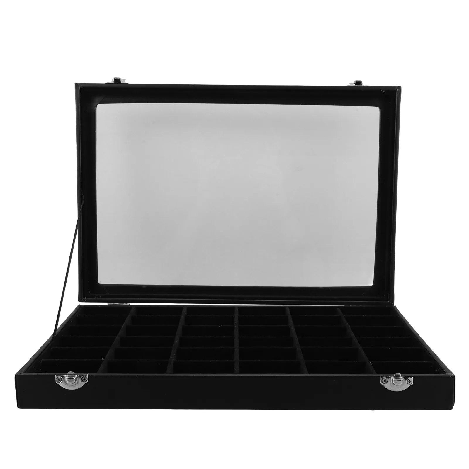 

Rock Collection Display Box 36 Grids Ample Storage Space Display Case for Rocks Jewelry Watches Organizer Box Displaying Case