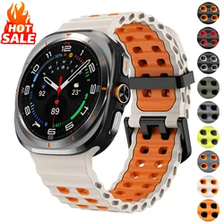 Marine Band For Samsung Galaxy Watch Ultra Strap Accessories Sport Silicone Correa Bracelet Galaxy Watch Ultra(2025) 47 mm Strap