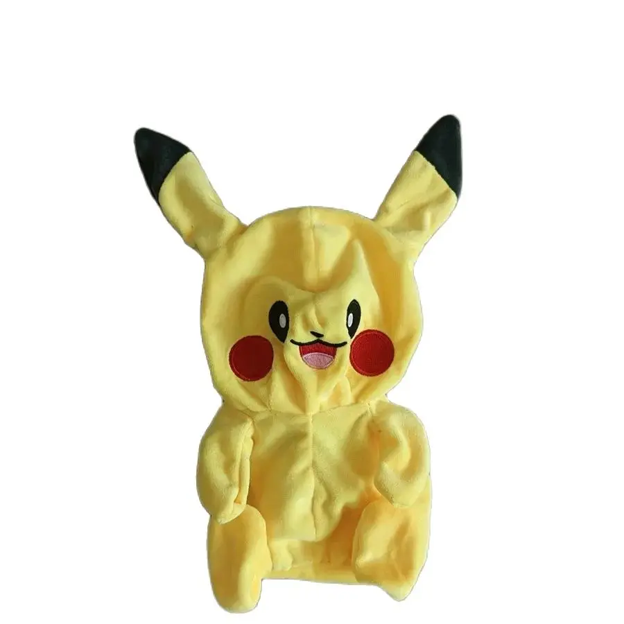 Wholesale 10pcs/lot 30cm Cute Pikachu unstuffed Doll Cartoon Pokemon Empty Plush Toys  Case Cover (Skin only No Filling)