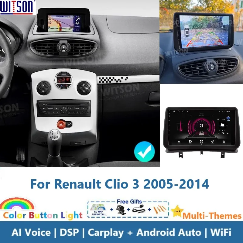 

WITSON Android 13 Auto Stero For Renault Clio 3 2005-2014 Car Radio Carplay Multimedia GPS Vehicle Head Unit