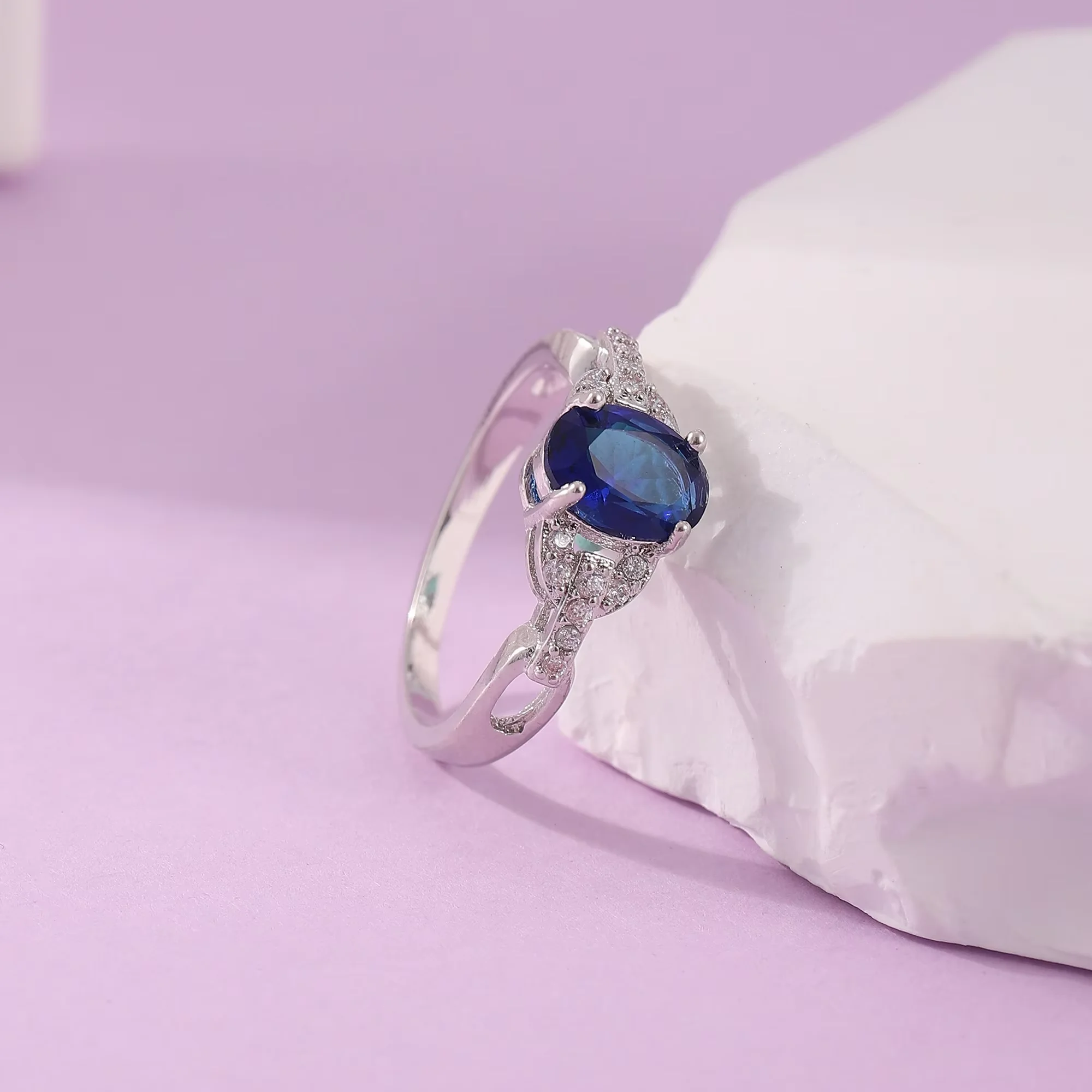 Обручальные кольца Blue ZXircon дистрибьюция роскошные женские обручальные кольца ювелирные изделия Модные ювелирные изделия фиолетовые CZ камни