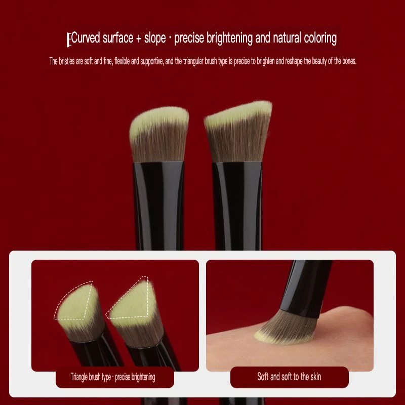 Meizu N11 Triangular High-gloss Brush, Slope Matte Facial Brightening Brush, Seamless Concealer Soft Bristle Makeup Brush
