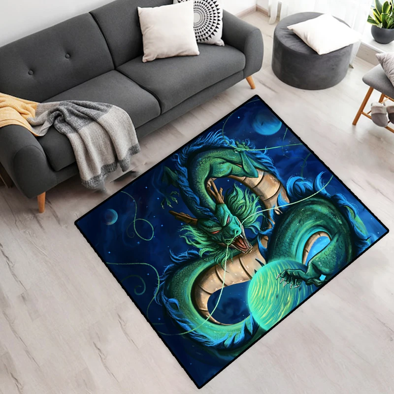 Customize Rug Anime Dragon Ball Green Dragon Livingroom Decoration Carpet Kitchen Non-slip Mat, Room Decoration Rugs Toys Gift