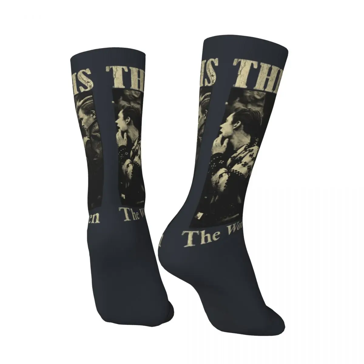 Crazy compression British Rock Bands In The 80s Sock for Men Vintage The Smiths Quality Pattern Crew Sock Novelty