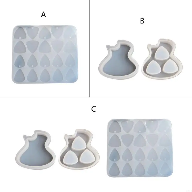 Triangular Plectrum Guitar Pick Resin Molds for Resin Casting 3D Epoxy Resin M