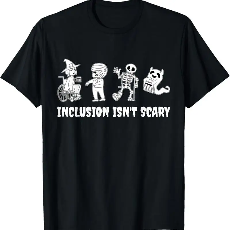 Funny Inclusion Isn't Scary Teacher Halloween 2024 T Shirt