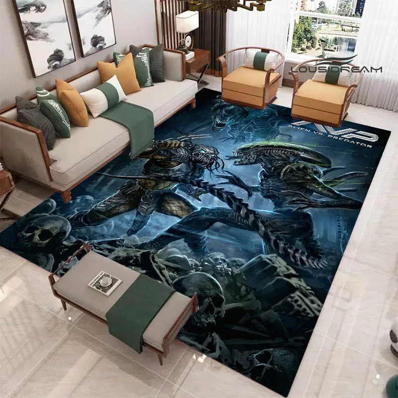 Tapis imprimé AVP Alien vs Predator, tapis antidérapant, tapis d'extérieur, tapis de décoration pour la maison, tapis de yoga pour chambre à coucher, cadeau d'anniversaire