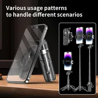 Smart Phone Mini Telescopic Tripod 3 in 1 Phone Stand Magnetic Selfie Sticks for Vlog Live Broadcast Self-timer Stick
