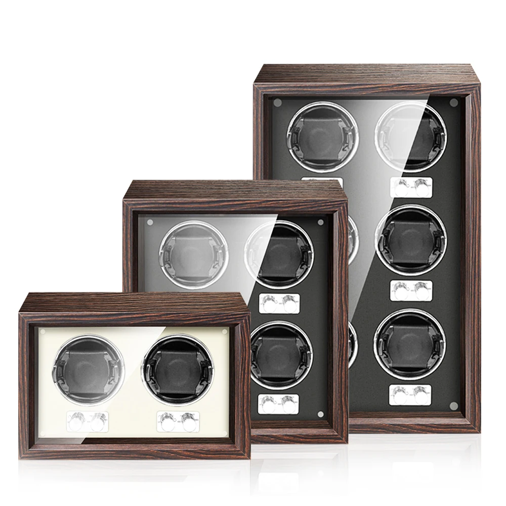 Luxury Wood Watch Winder High-End 1 2 4 6 Slot Automatic Watches Box with Mabuchi Mute Motor Watch Cabinet Clock Storage Box