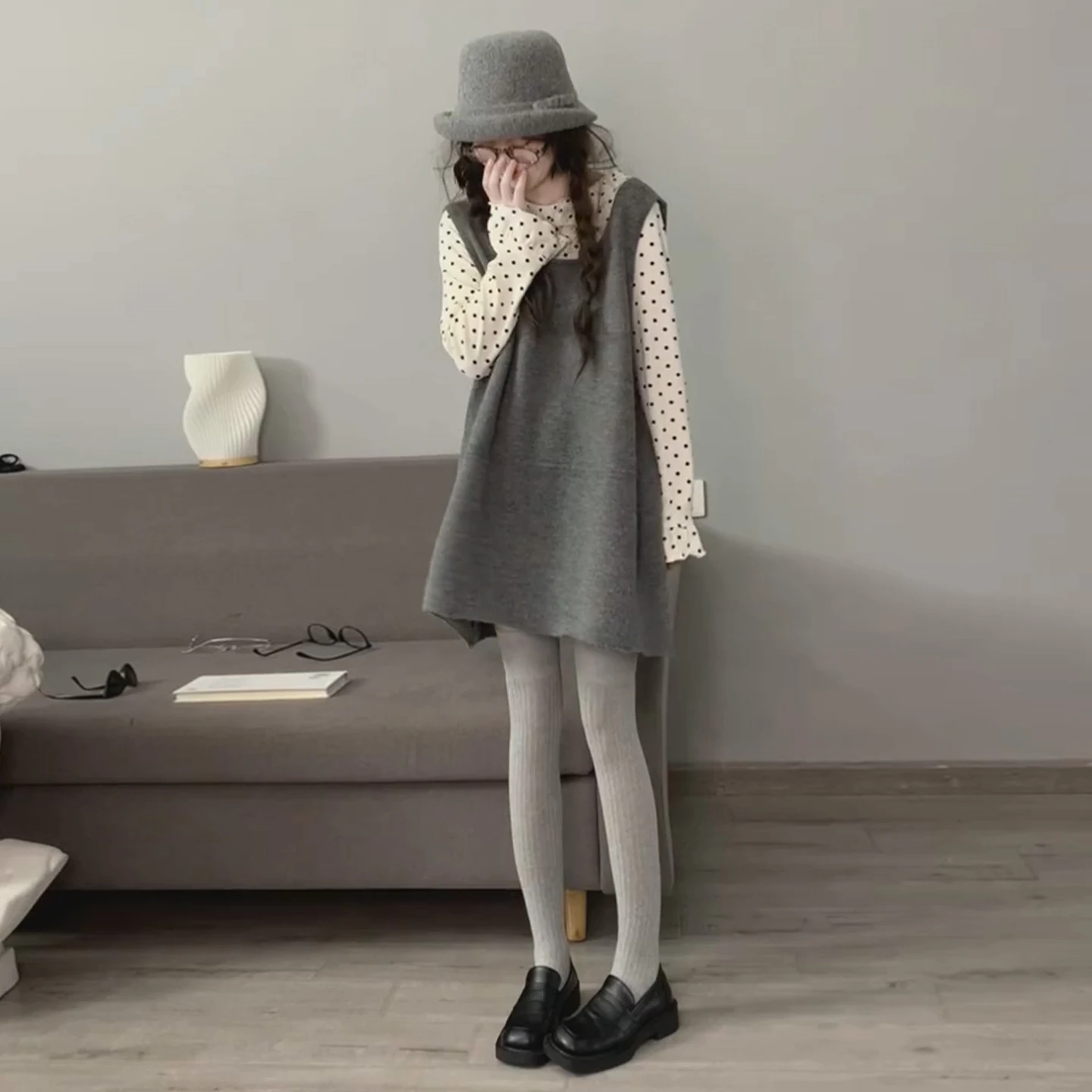 

Ay Вязаный жилет Dr Женский супер красивый зимний костюм средней длины с бретелями из мягкого эластичного волокна No Sve U-Ne Dr