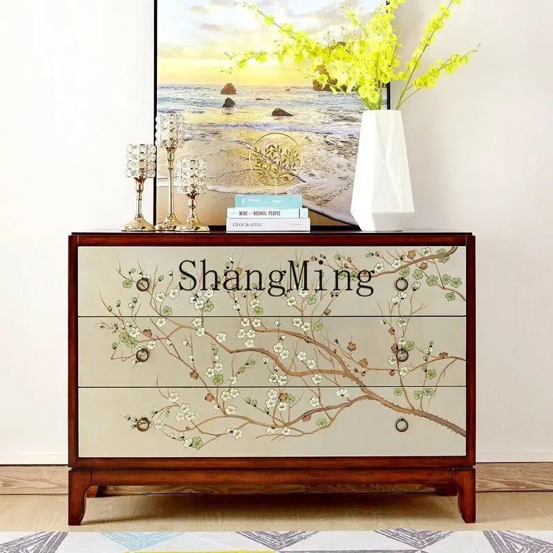 

CL new Chinese-style entrance cabinet retro art locker bedroom storage cabinet