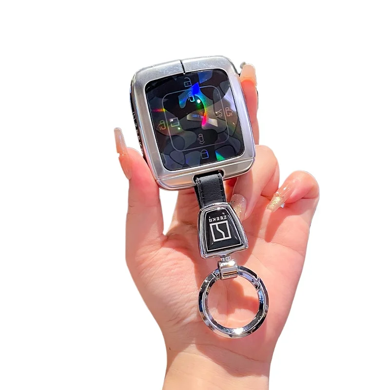 

Premium Zinc Alloy Key Cover Case for ZEEKR 001/009/X/007/7X - Protective Bluetooth Key Shell Key Bag Chain