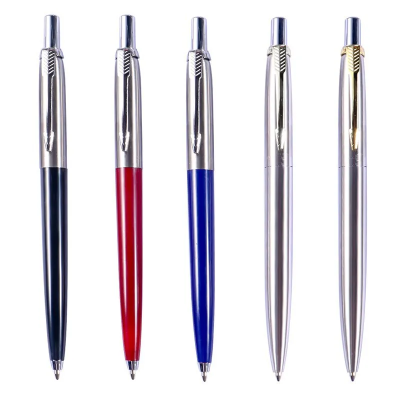 Press Metal Ballpoint Pen Student Stationery Aesthetic Writing Core Solventborne Automatic Ball Pen Signature Pen gift