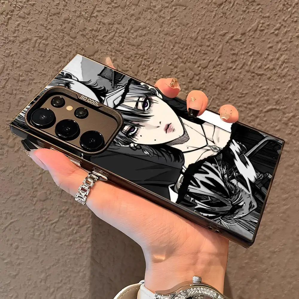 Custodia per telefono Wind Breaker Webtoon per Samsung Galaxy S25 Edge S24 S23 S22 S21 S20 Custodia per telefono in argento colorato ultra silicone