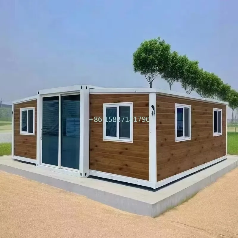 Portable Container House Hurricane Proof Light Steel Foldable Flat Pack Folding House Expandable Storage Prefabricated Container
