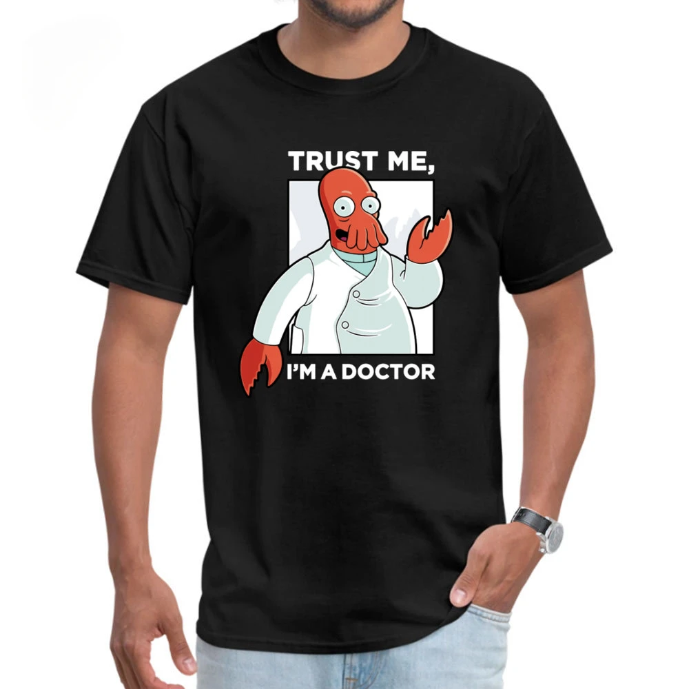 Funny Men's T-shirts Doctor Zoidberg Unique T Shirt Special 100% Cotton Fabric Tshirt Trust Me I'm A Doctor Cthulhu Tees