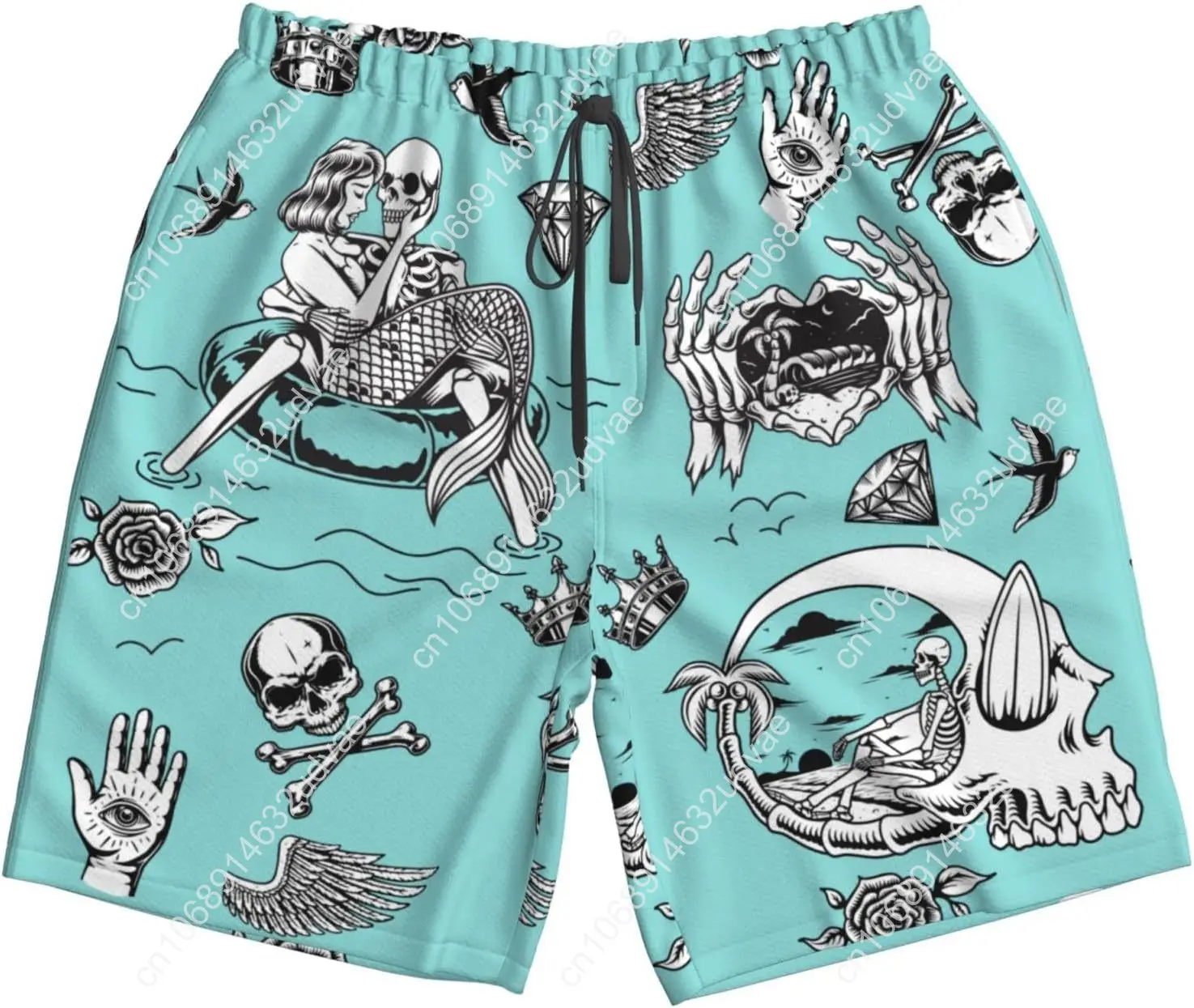 Men's Swim Trunks Beach Board Shorts Quick Dry Swimwear Sports with Pockets