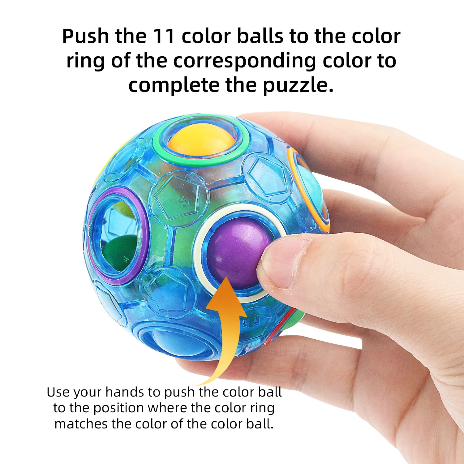 12 Hole Pressing Magic Ball Rainbow Ball Finger Football Alien Fingertip Magic Ball Decompression New and Unique Toy